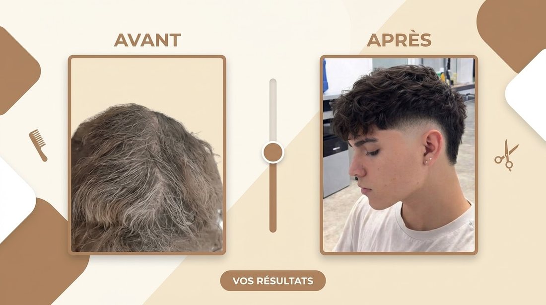 Avant / après — résultat capillaire 1